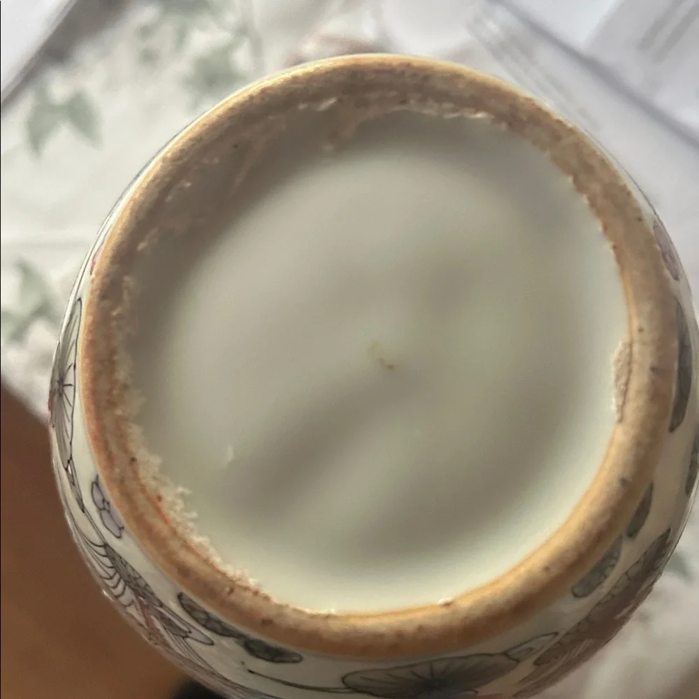 Floral Ceramic Vase - Pink and Gray - Picture 7 of 7